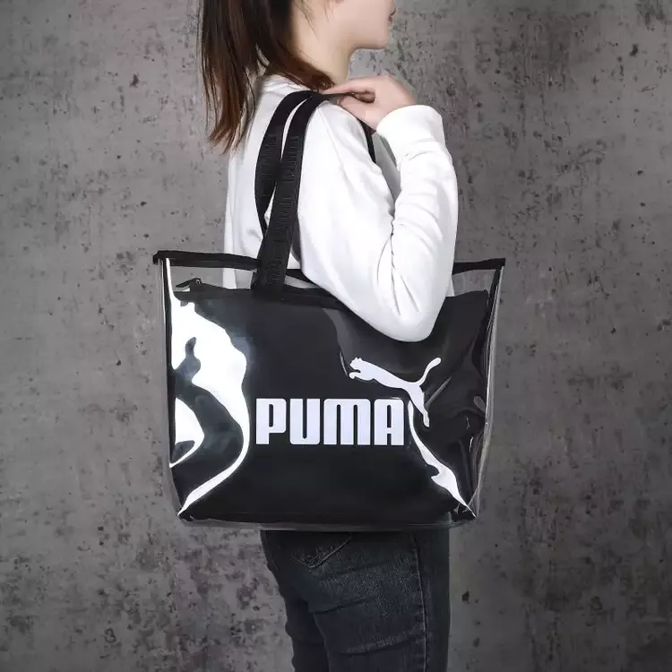 PUMA Fabric Combo Bag Tote Bag Shopping Bag Shoulder Bag Handbag Regular Unisex Pure Black-5