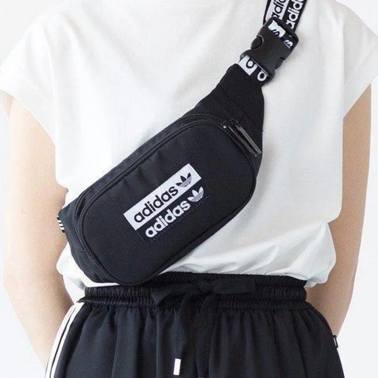 Adidas Originals Polyester Fanny Pack Sling Bag Shoulder Bag Crossbody Bag Regular Unisex Black-3