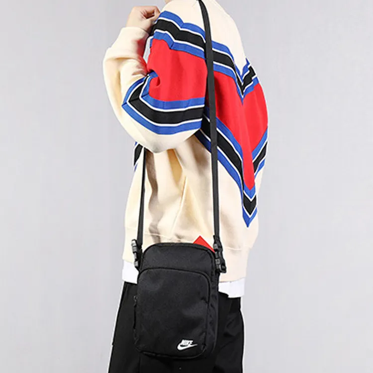 Nike Heritage Polyester Shoulder Bag, Crossbody Bag Regular Unisex Black-5