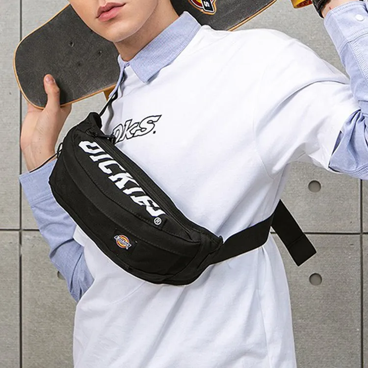 Dickies Polyester Dumpling Bag Crossbody Bag Sling Bag Fanny Pack Regular Unisex Black-2