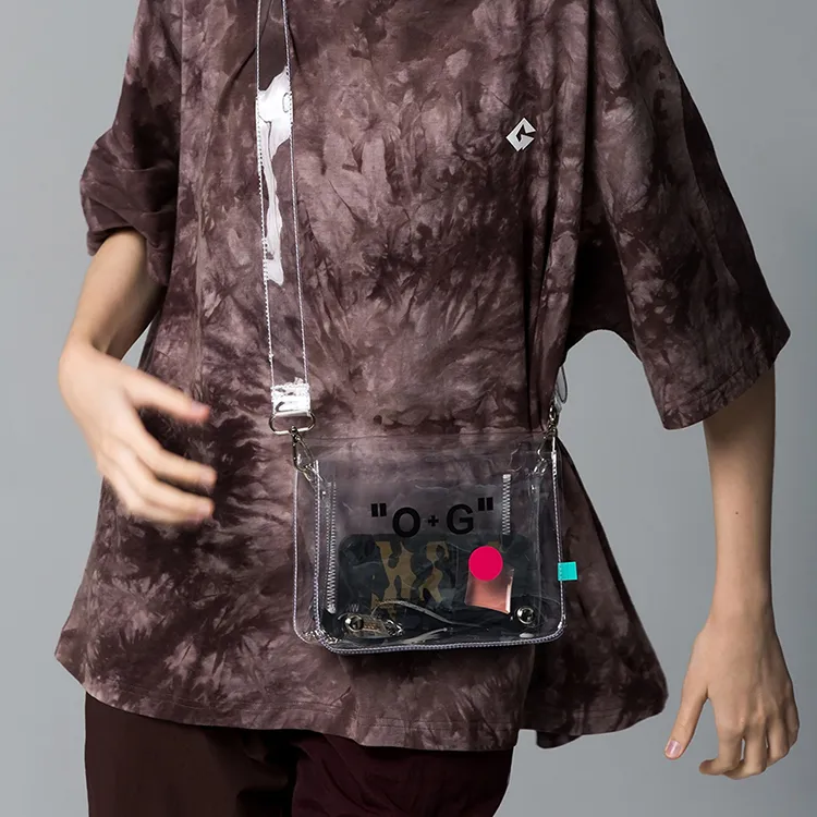 GAONCREW × OXY Collaboration PVC Fanny Pack Crossbody Bags Regular Unisex Transparent-3