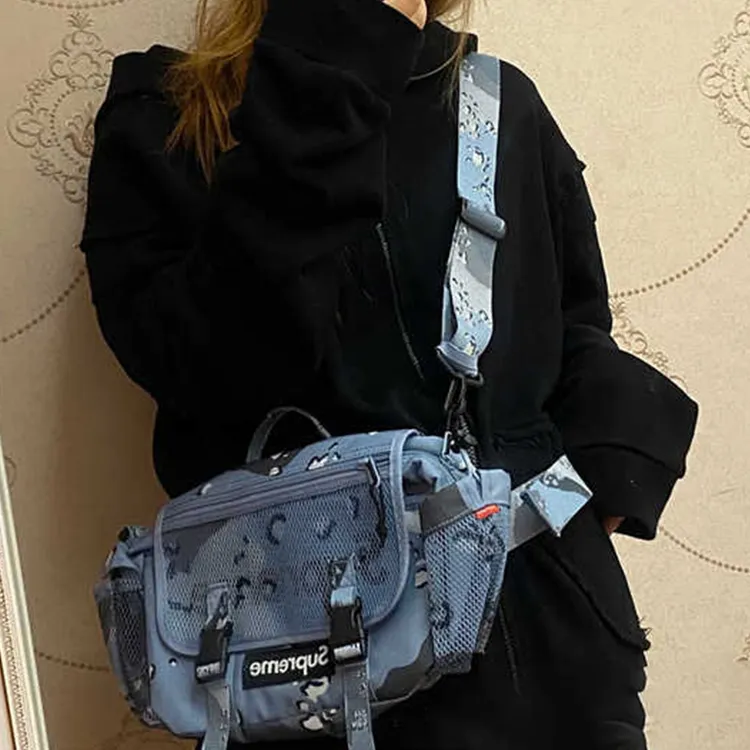 Supreme Spring/Summer 2020 Collection Polyester Shoulder Bag, Crossbody Bag, Fanny Pack Men's Blue White-4