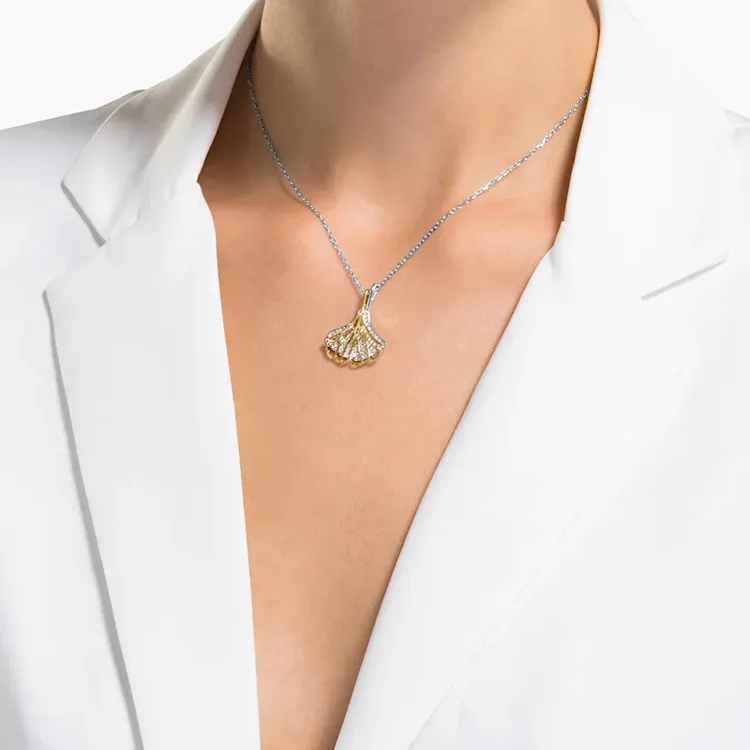 Swarovski Stunning Metal Necklaces Women's White-3