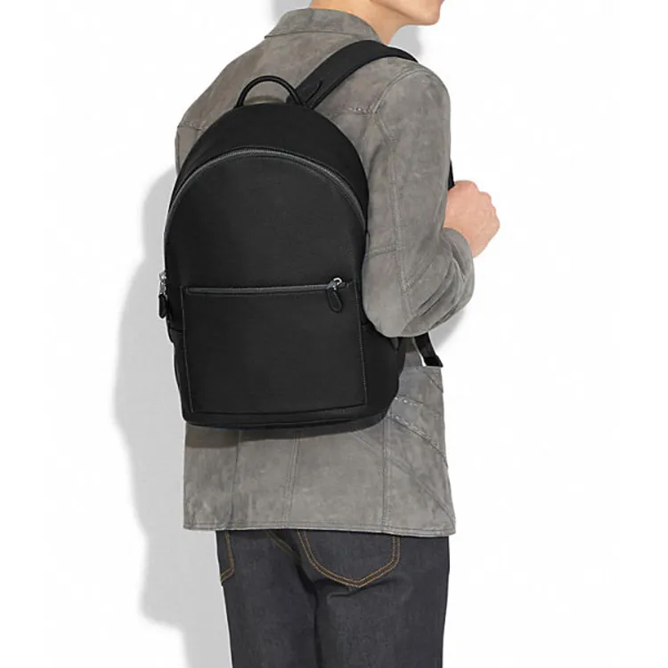 COACH Metropolitan Leather Backpack Large Size Men's Black-9