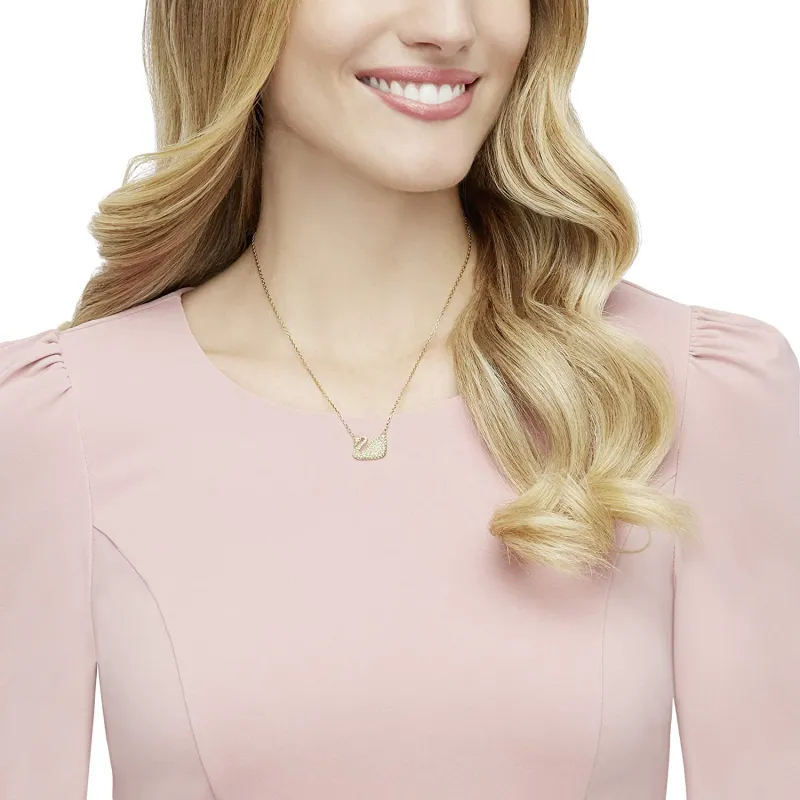 Swarovski Faux Crystal Stone Necklaces Women's Gold-3
