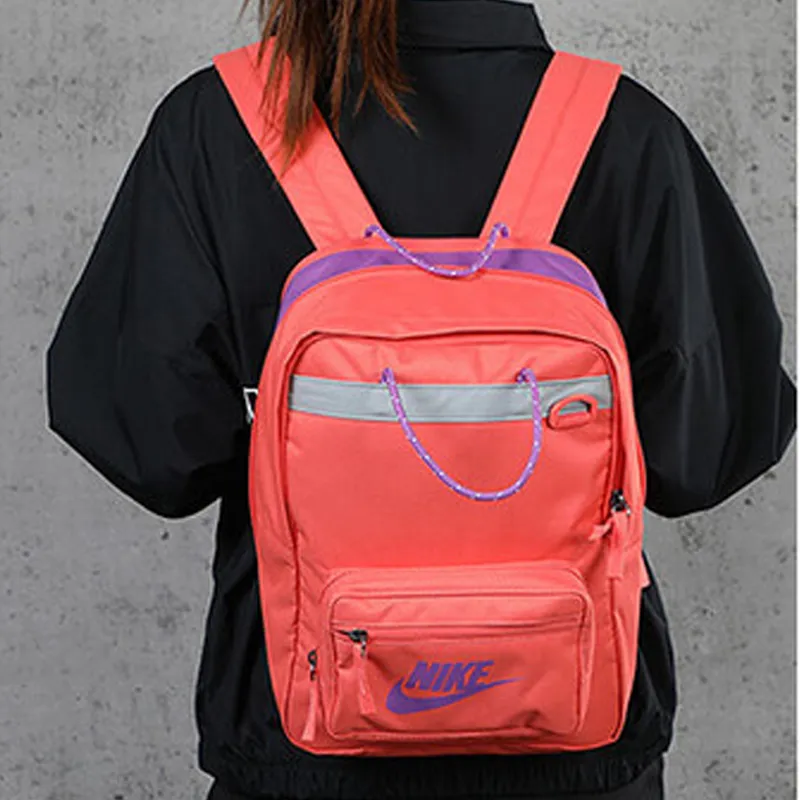 Nike Tanjun Polyester Handbag Backpack Regular Women's Coral Red-3