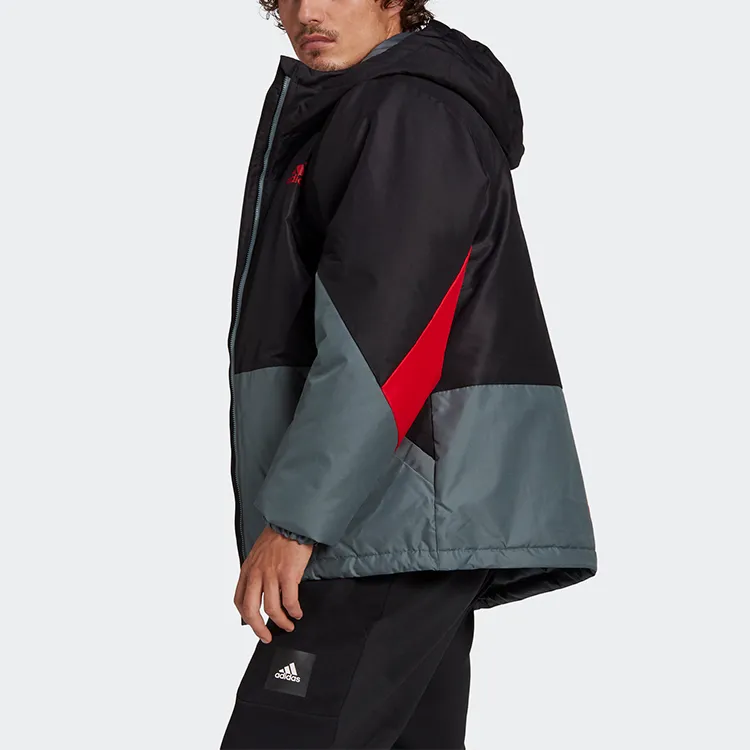 Adidas Puffer Jacket Men's Red Black-4