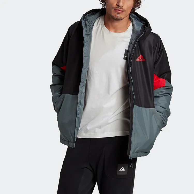 Adidas Puffer Jacket Men's Red Black-2