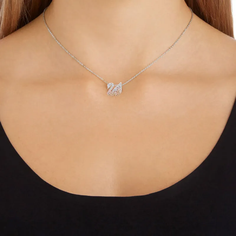 Swarovski Alloy Necklaces Women's Gradient Yellow-3