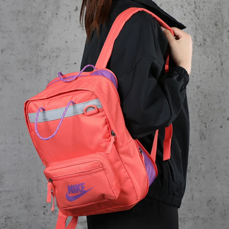 Nike Tanjun Polyester Handbag Backpack Regular Women's Coral Red-5