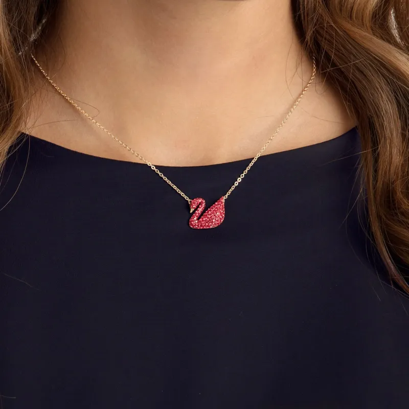 Swarovski Swan Faux Crystal Necklaces Women's-4