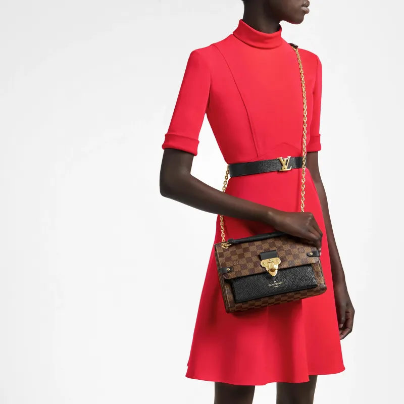 LOUIS VUITTON Vavin Canvas With Leather Weiwei An Handbag, Shoulder Bag, Crossbody Bag Trumpets Women's Black-5