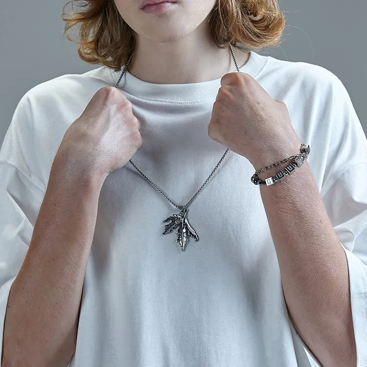 Guuka Necklaces Unisex Silvery White-2