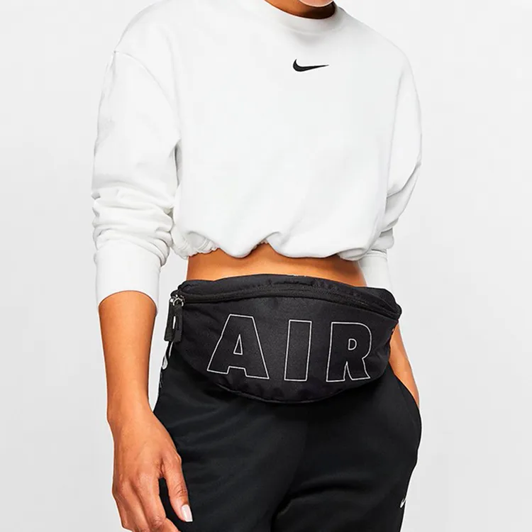 Nike Polyester Sports Bag, Shoulder Bag, Crossbody Bag, Fanny Pack Regular Unisex Black-2