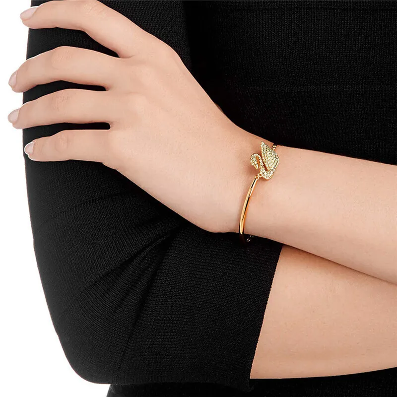 Swarovski Crystal Bracelets Women's Gold-2
