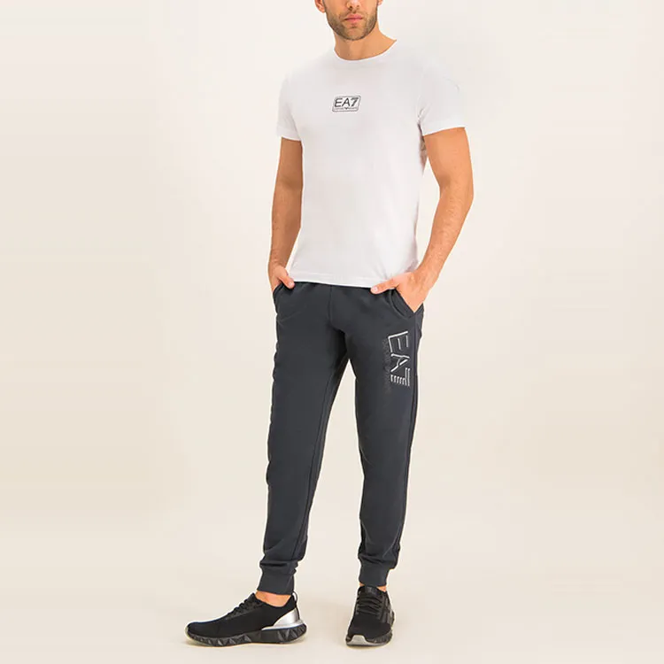 EMPORIO ARMANI Knitted Sweatpants Men Night Blue-4