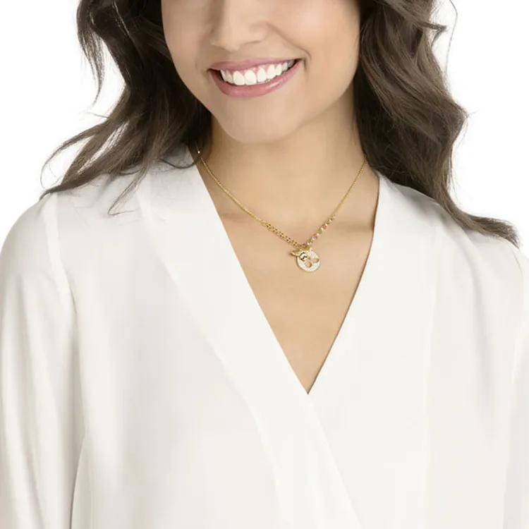 Swarovski LISABEL Gold Plated Necklaces Women's Gold-3