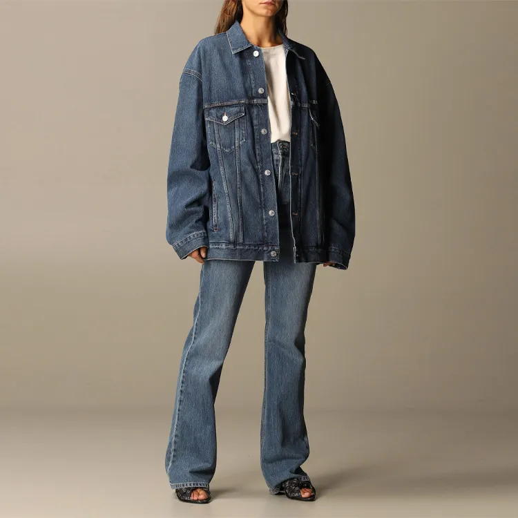 Balenciaga Logo Denim Jacket 'Daddy Wash'-1