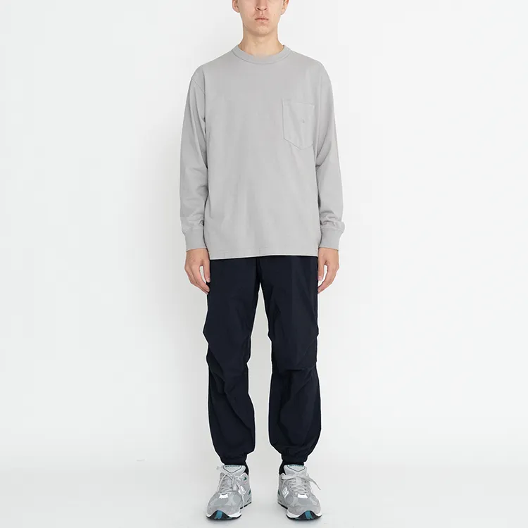 THE NORTH FACE PURPLE LABEL Drop Shoulder Sleeve T Shirt Unisex Gray-1