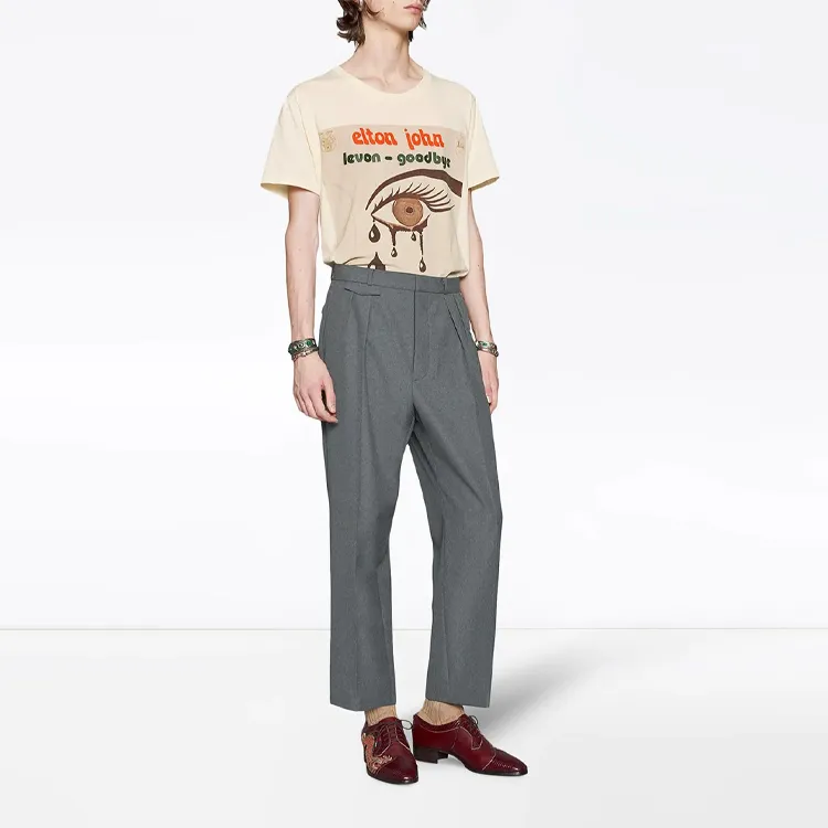 GUCCI T Shirts Unisex Beige-4