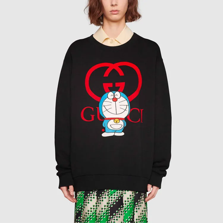 Doraemon X GUCCI Sweatshirts Women's Black-1