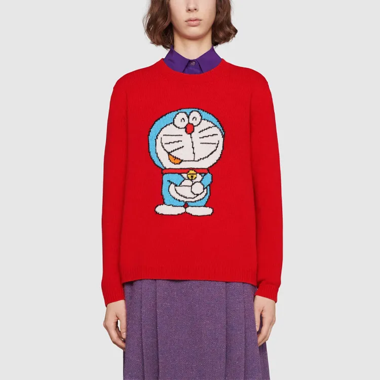 GUCCI x Doraemon Knitwear Women's Red-2