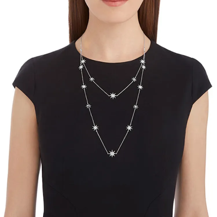 Swarovski Fizzy Necklaces Women's White Gold-2