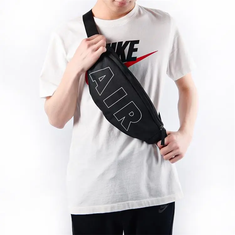 Nike Polyester Sports Bag, Shoulder Bag, Crossbody Bag, Fanny Pack Regular Unisex Black-3