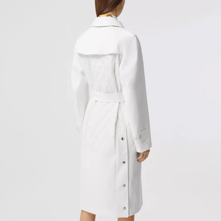 Burberry Trench Coat Women's White-3