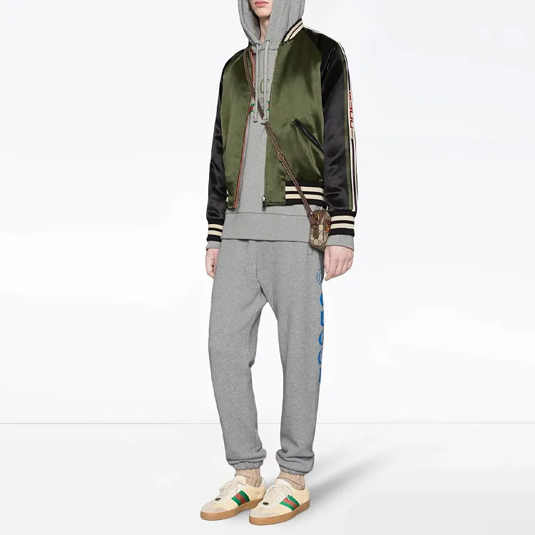 GUCCI Knitted Sweatpants Men Gray-3
