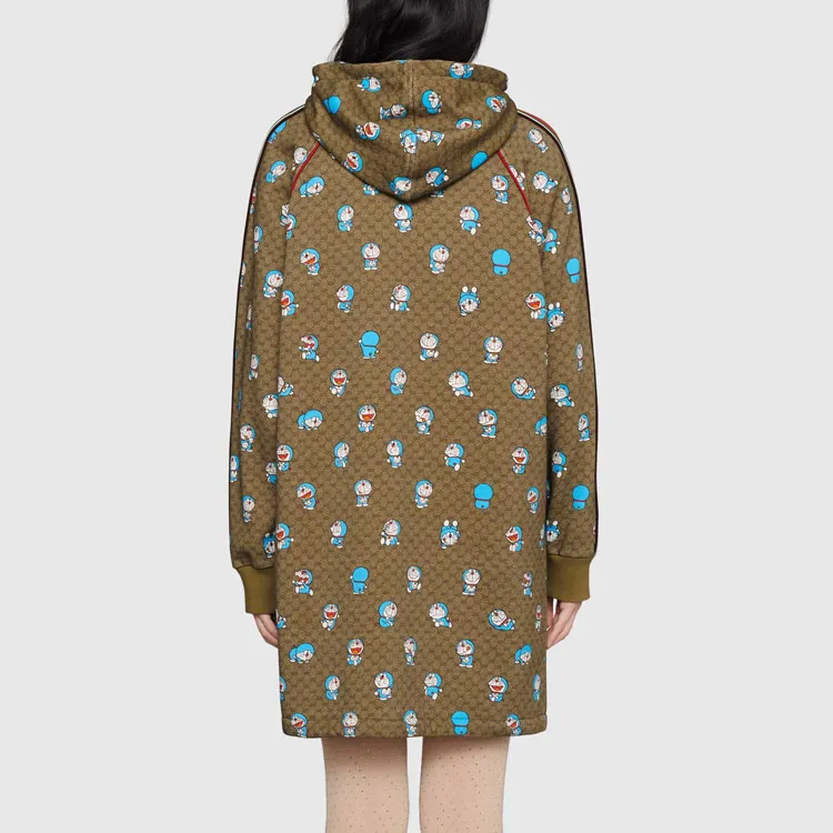GUCCI x Doraemon Long Sleeved Dresses Women's Brown-3