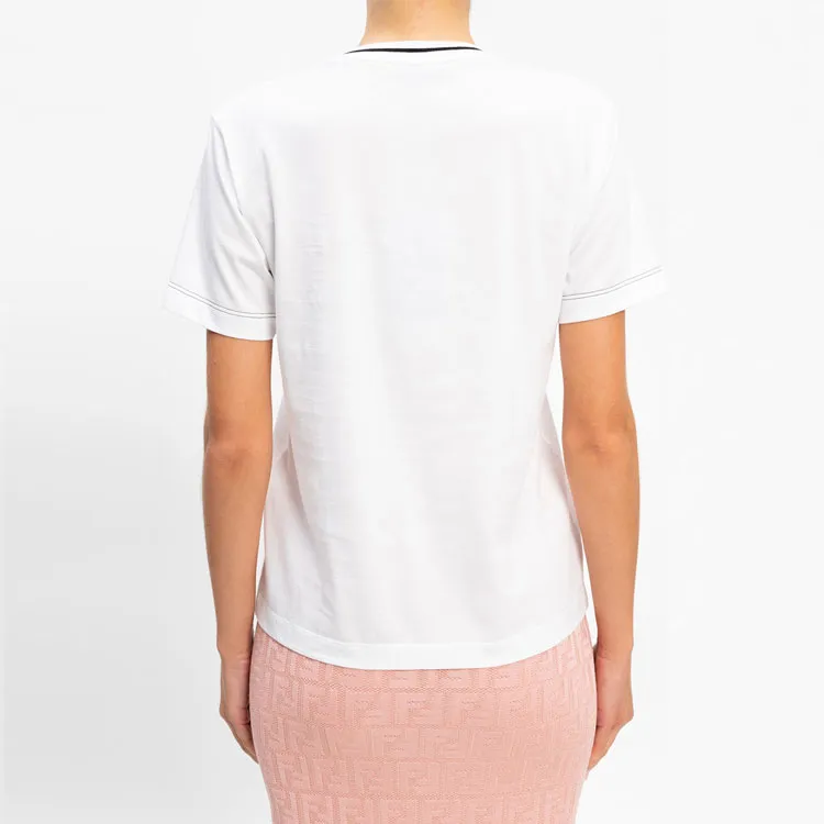 FENDI T Shirts Women's White-3