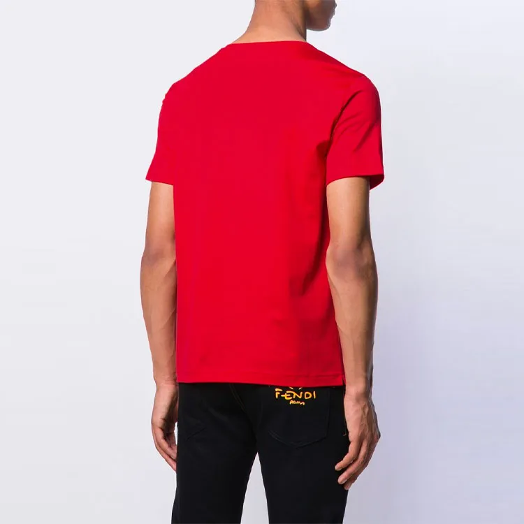 FENDI T Shirts Men Red-3