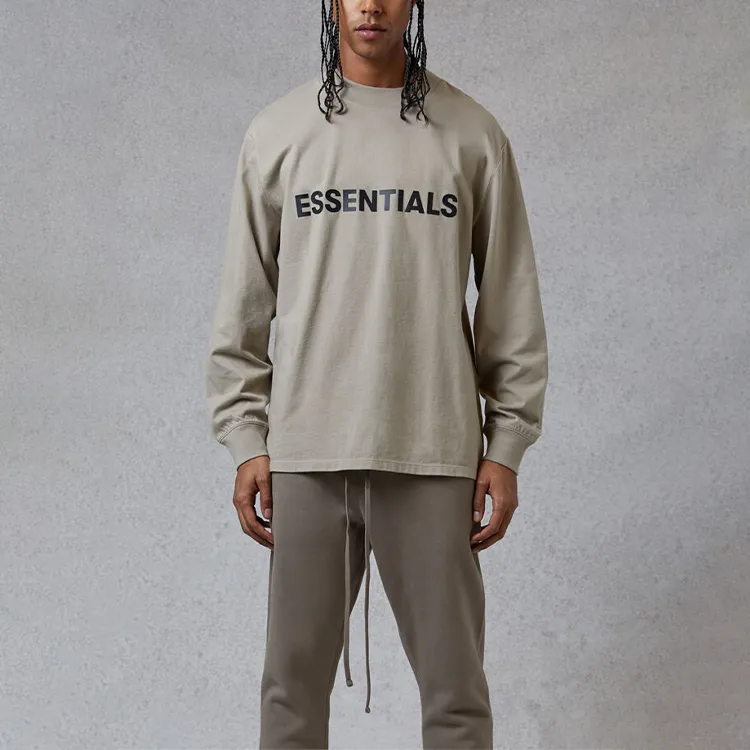 Fear Of God Essentials Boxy Long Sleeve T Shirt Applique Logo-1