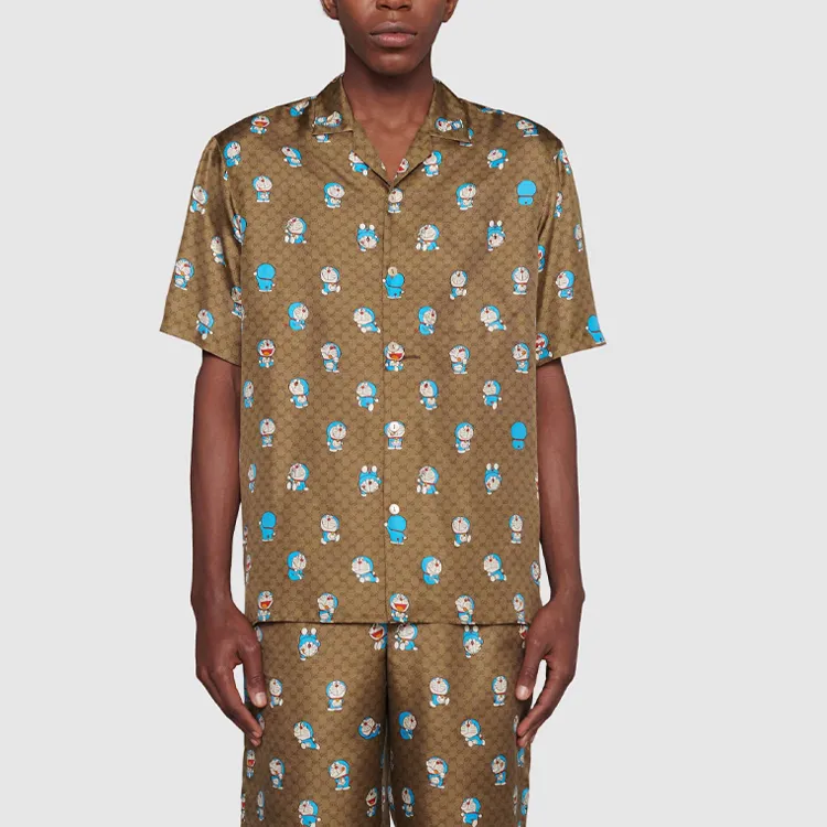 GUCCI X Doraemon Gg Bowling Shirt-2