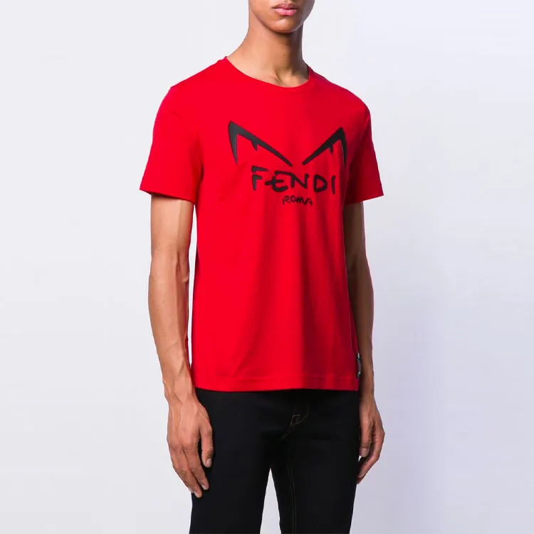 FENDI T Shirts Men Red-4