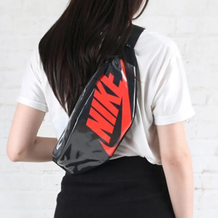 Nike Heritage Polyester Sling Bag, Crossbody Bag, Fanny Pack Regular Unisex Black-5