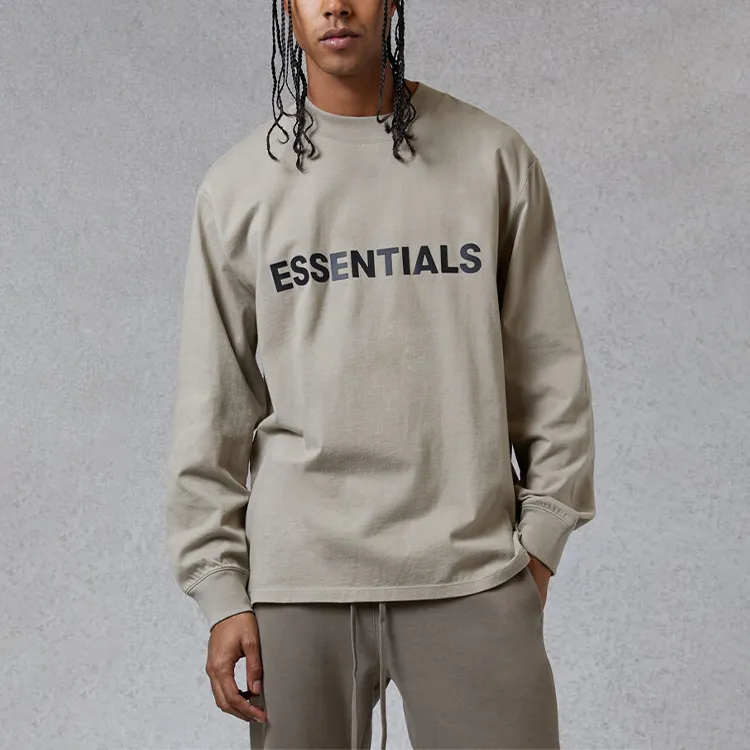 Fear Of God Essentials Boxy Long Sleeve T Shirt Applique Logo-2