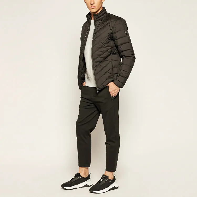EMPORIO ARMANI Logo-Patch Zipped Quilted Jacket-5