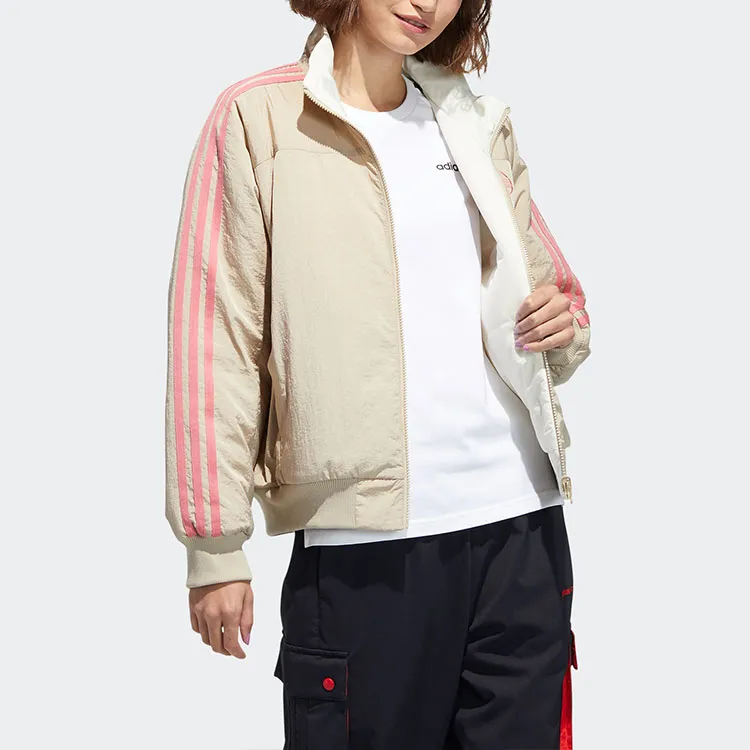 Adidas Neo Puffer Jacket Winter Women's Gray Stone Khaki Brown-5