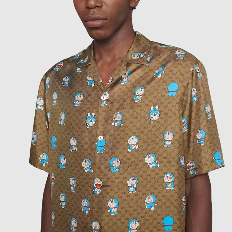 GUCCI X Doraemon Gg Bowling Shirt-4