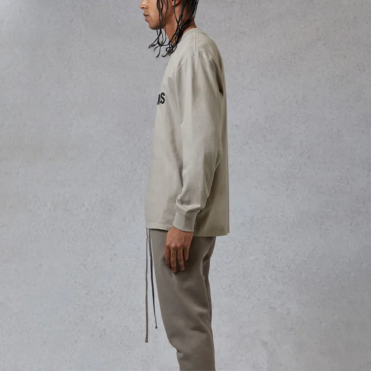 Fear Of God Essentials Boxy Long Sleeve T Shirt Applique Logo-4