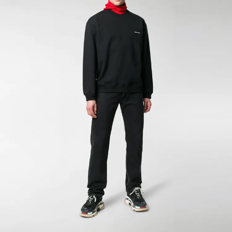 Balenciaga Small Contrast Logo Print Crewneck Sweatshirt-1