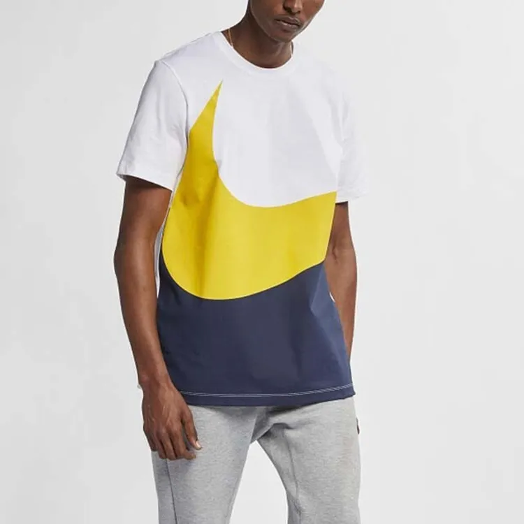 Nike T Shirt Men's White Yellow Blue Multicolor-3