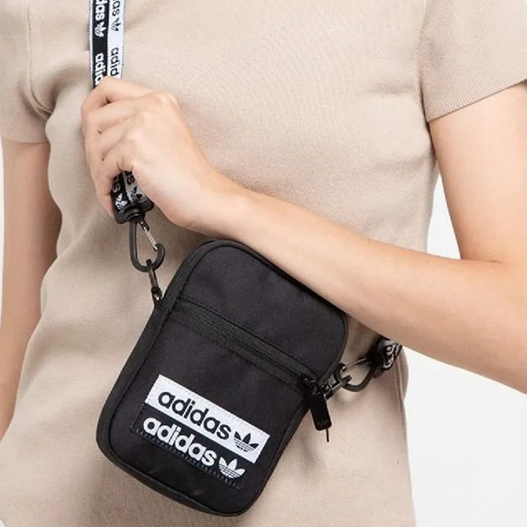 Adidas Originals Polyester Shoulder Bag Crossbody Bag Regular Unisex Black-3
