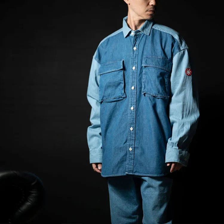 Cav Empt Shirts Unisex Denim Blue-3