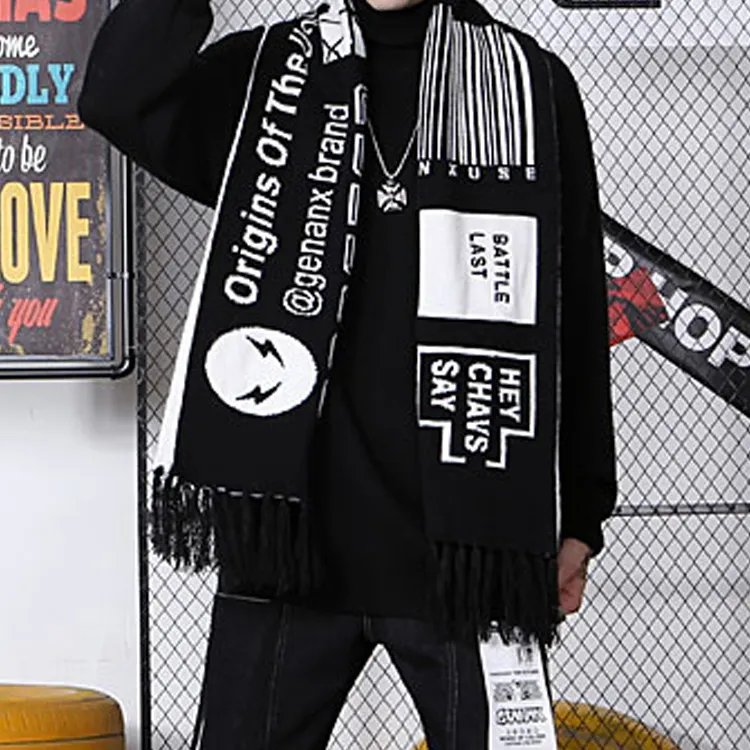 GENANX Knit Scarves Unisex-3