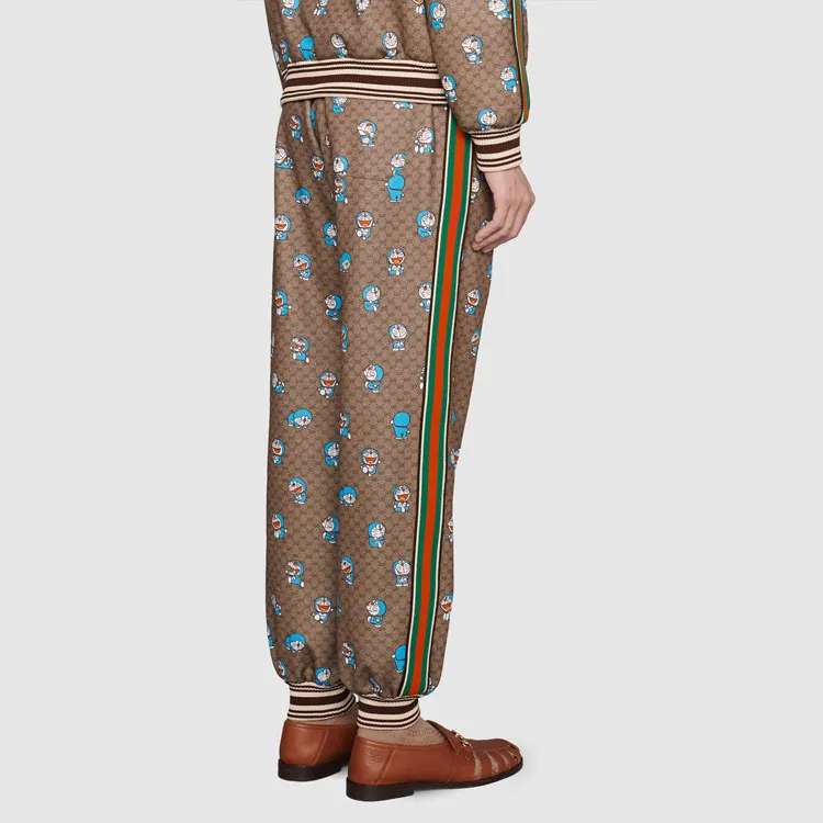 GUCCI x Doraemon Knitted Sports Pants Men's Beige-2
