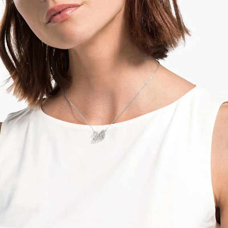 Swarovski Crystal embellished Logo Pendant Chain-4
