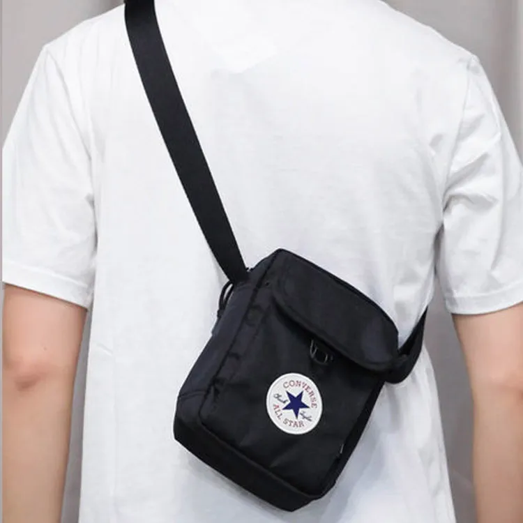 Converse Polyester Shoulder Bag Crossbody Bag Regular Unisex Black-3